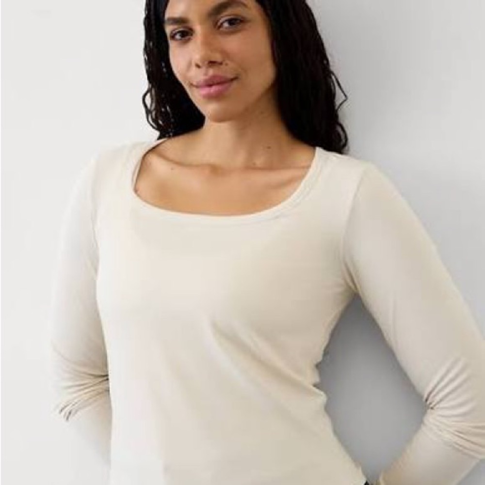 Athleta Signature Rib Square Neck Top M nwt - Picture 5 of 5